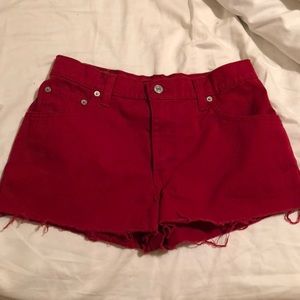 Vintage Red Levi’s Shorts